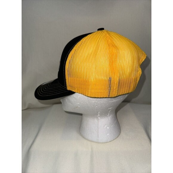 Richardson Snapback Black And Yellow Style 512 Large Hat NEW - Picture 4 of 5